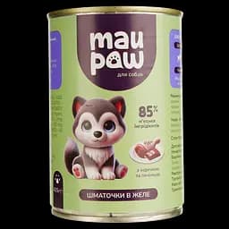 Набір: сухий корм для собак великих порід Brit Premium Dog Adult L з куркою 15 кг + корм для дорослих собак MAU PAW Шматочки в соусі з птицею 415 г + корм для дорослих собак MAU PAW Шматочки в желе з індичкою та печінкою 415 г - мініатюра 3