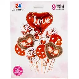 Набір повітряних куль Elisey Романтичний 9 кульок червоний (18918-020)  