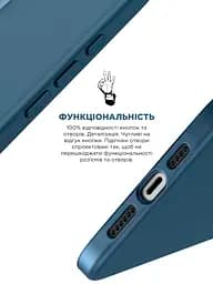Силиконовый чехол для Apple iPhone 15 Pro Max, ICON2 Case, синий, противоударный, панель, защита всего корпуса, матовая поверхность Soft Touch, выступает над дисплеем, совместим с защитными стеклами и пленками, с микрофиброй, ArmorStandart (ARM70530) - мініатюра 4