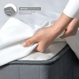 Наматрацник Ideia Aqua-Stop з бортом 90х200х23 см білий (8-11728) - мініатюра 4