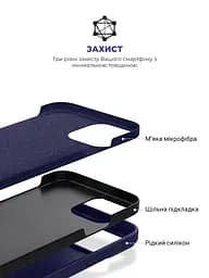 Силиконовый чехол для Apple iPhone 14 Pro, ICON2 Case, фиолетовый, противоударный, панель, защита всего корпуса, матовая поверхность Soft Touch, выступает над дисплеем, совместим с защитными стеклами и пленками, с микрофиброй, ArmorStandart (ARM63604) - мініатюра 6
