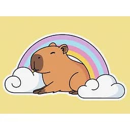 Картина по номерам "Капибара и радуга" ©art_selena_ua KHO6747, 30х40 см