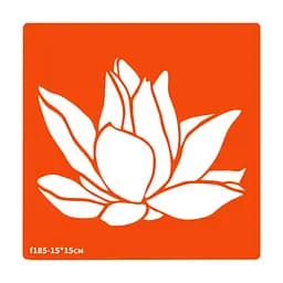 Трафарет для био-тату Цветок Fresh Tattoo f185-15*15см, размер 15х15см