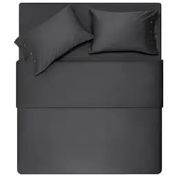 Простирадло на резинці Ardesto Mix & Match Premium сатин 180x200+30 см сіре (ART1820FSY) - мініатюра 4