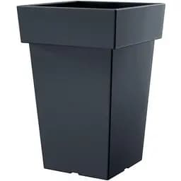 Горщик для квiтiв Prosperplast Lofly квадратний високий, 240 мм, антрацит (70721-433)