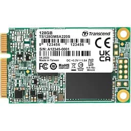 Накопичувач SSD Transcend mSATA 128GB MSA220S 3D NAND DRAM-less (TS128GMSA220S)