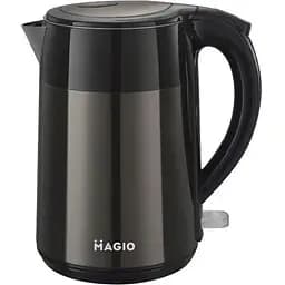Електрочайник Magio МG-513, чорний, 1000W, 1 л, дисковий, подвійні стінки: нержавіюча сталь
