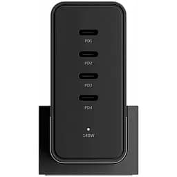 Сетевое зарядное устройство Native Union Fast GaN Charger PD 140 Вт Desktop USB-C 4-Port Black (FAST-PD140-BLK-EU)