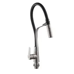 Змішувач для кухні Koer KI-70022-02 із силіконовим виливом black KR4799 Нержавіюча сталь - мініатюра 8