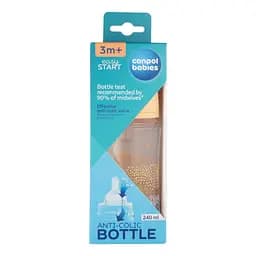 Пляшка Canpol babies Easystart Mountains антиколікова з широким отвором 240 мл бежева (35/243_bei) - мініатюра 4