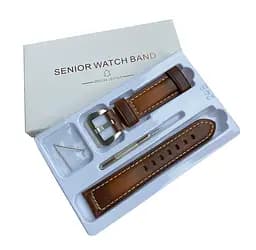 Шкіряний ремінець Primolux F001 Steel buckle для годинника Samsung Galaxy Watch 3 45 мм (SM-R840) Brown - мініатюра 7