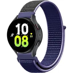 Ремешок нейлоновый на липучке для смарт-часов BeWatch Samsung 22 мм Фиолетово-черный (1021343.2UW)