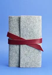 Фетровий жіночий блокнот (Софт-бук) 1.0 Фетр з шкіряними бордовими вставками