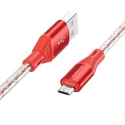 Кабель Borofone BX96 USB to MicroUSB 1 м червоний