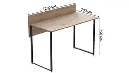 Комп'ютерний стіл Ferrum-decor Скай 75x120x70 чорний ДСП Дуб Сан-Марино 32мм (FRD-103659) - мініатюра 4