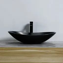 Умивальник Rea Royal 60 black mat накладний чорний REA-U0442, Чорний матовий - мініатюра 4