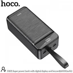 Портативна батарея Hoco Super DB31 60000mAh + Lightning роз'єм та ремінець чорна - мініатюра 2