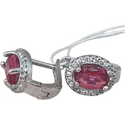 Серебряные серьги TOP Silver с фианитами. 9520114К