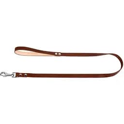 Повідець для собак Collar, одинарний, непрошитий, шкіряний, 122х1,6 см, коричневий - мініатюра 2