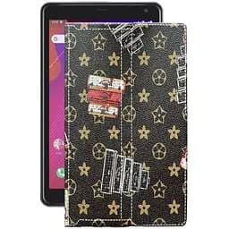 Чехол StatusCASE из экокожи для планшета Prestigio Q Pro Луи-Витон-коричневый