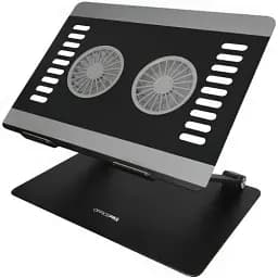 Підставка для ноутбука до 15.6" OfficePro LS122B, Black, USB, вентилятор (2 x 80 мм), алюміній/пластик, регулювання куту нахилу та висоти