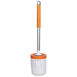 Йоржик для унітазу настінний з підставкою, помаранчевий Household Cleaning Products HP-35015-29O - мініатюра 2