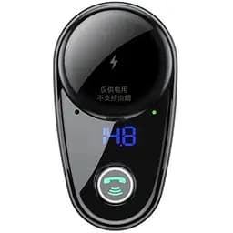 FM блютуз модулятор трансмітер Baseus Lokomotive S-06 CCALL-RH01 адаптер + зарядний пристрій чорний - мініатюра 2