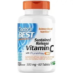 Вітаміни та мінерали Doctor's Best Sustained Release Vitamin C, 60 таблеток