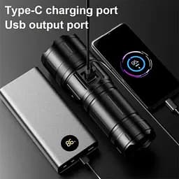 Ліхтар Coba CB-B53-TG АКБ 38650 Power bank індикація заряду ЗП Type-C zoom - мініатюра 7