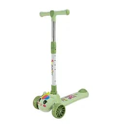 Дитячий самокат триколісний SC2619Green колеса PU, з музикою та світлом