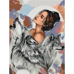 Картина по номерам Brushme Волчицы © Ольга Бочулинская 30x40 см