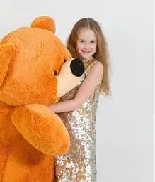 Великий плюшевий ведмідь Alina Бублик 140 см жовтий - мініатюра 3
