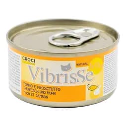 Консервований корм для котів з тунцем і курячою шаткою в желе Croci Vibrisse Jelly 70 г