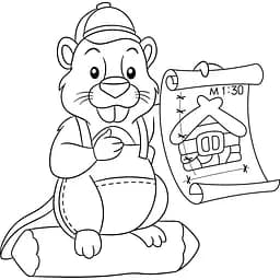 Роспись по холсту "Бобер" Art Craft 15115-AC 25х30 см