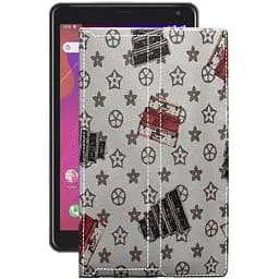 Чехол StatusCASE из экокожи для планшета Prestigio Q Pro Луи-Витон-белый