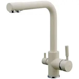 Змішувач для кухні Zerix LR4055W-3 з підключенням до фільтру Молочний матовий (ZX2643)