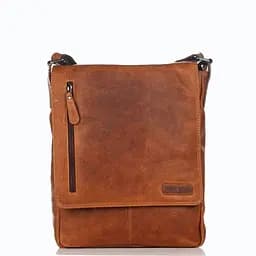 Чоловіча шкіряна сумка через плече Hill&Burry 19х22х5 см sum0025925