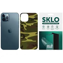 Защитная гидрогелевая пленка SKLO Back (тыл) Camo для Apple iPhone 13 mini (5.4) Коричневый / Army Brown