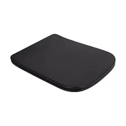 Унітаз підвісний Qtap Tern New Ultra Quiet безобідковий з сидінням Soft-close Black matt QT17332303ASMB, Чорний матовий - мініатюра 6