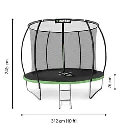 Батут Outtec Premium 10ft (312см) чорно-зелений з внутрішньою сіткою - мініатюра 2