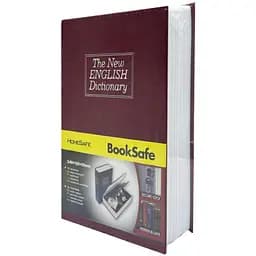 Сейф-книга з ключем для зберігання KBS-802(Bordo) середня, 24х15,5х5,5 см