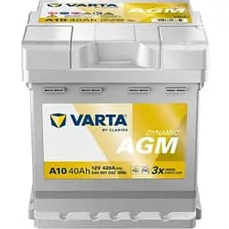 Автомобільний акумулятор Varta Silver Dynamic AGM 40Ah Ев -/+ 420EN А10