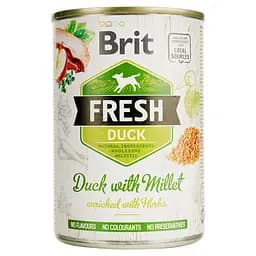 Вологий корм для дорослих собак всіх порід Brit Fresh Duck & Millet з качкою і пшоном 400 г - мініатюра 3