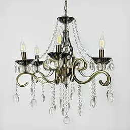 Класична люстра-підсвічник на 6 ламп у бронзовому корпусі Ø 60 см | Арт. 6071/6 AB | Line F