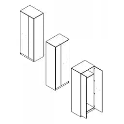 Шафа-пенал для одягу Gerbor Офіс Нью SZF2D Антрацитовий/Дуб сонома (GRB-1441) - мініатюра 4