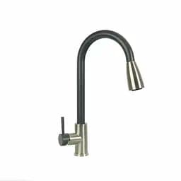 Смеситель для кухни с выдвижным изливом Platinum KT 8203 (8614) Антрацит комби Черный