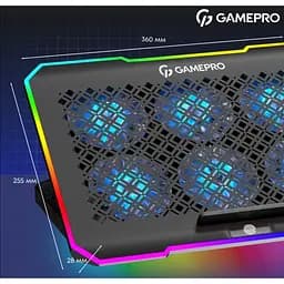 Охолоджувальна підставка для ноутбука до 15,6 дюйма GamePro GPCP-660 6xfans - мініатюра 11