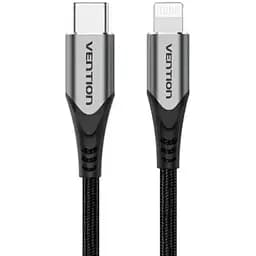 Кабель Vention USB 2.0 C to Lightning Cable 1 м сірий Aluminum Alloy Type (TACHF)