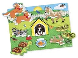 Дерев'яна рамка-вкладиш Melissa&Doug Домашні тварини 8 елементів (MD19053) - мініатюра 2