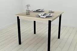 Стіл кухонний Ferrum-decor Дієго 75x90x90 Чорний ДСП Сонома 16мм (FRD-106318) - мініатюра 4